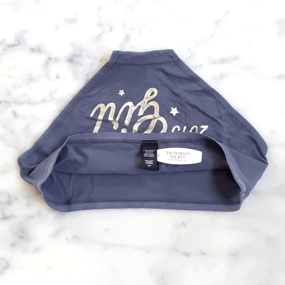 NWT. Vintage VS Hiphugger '2015 Party Girl' Gold Painted & Waistband Logo Panty. - Picture 3 of 3